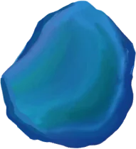 Verre de mer bleu