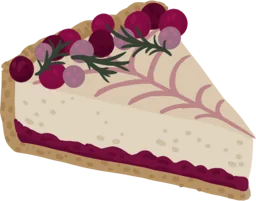 Tarta de queso y grosella