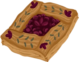 Rubinrote-Glockenblumen-Gebäck